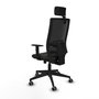 Piqueras y Crespo Chaise de Bureau Horna avec Appui-tête et mécanisme Sincro/Traslack, Noir