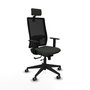 Piqueras y Crespo Chaise de Bureau Horna avec Appui-tête et mécanisme Sincro/Traslack, Noir