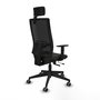 Piqueras y Crespo Chaise de Bureau Horna avec Appui-tête et mécanisme Sincro/Traslack, Noir