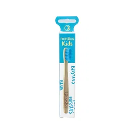 NORDICS ORAL CARE Cepillo Dental Bambu Niños Azul - Brosse à dents bambou enfants