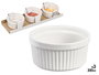 Vessia Lot de 3 pots à sauce 200 ml en porcelaine blanche 34x5x10 cm (Set de 24)
