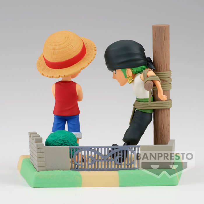 BANPRESTO Figura One Piece Log Stories - Monkey D. Luffy & Roronoa Zoro - Figurine 7 cm - Recommandé +15 ans