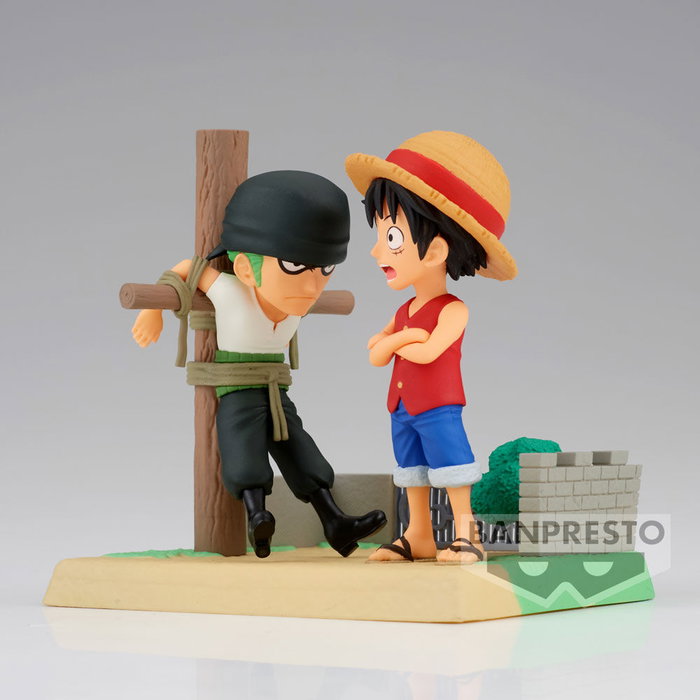 BANPRESTO Figura One Piece Log Stories - Monkey D. Luffy & Roronoa Zoro - Figurine 7 cm - Recommandé +15 ans
