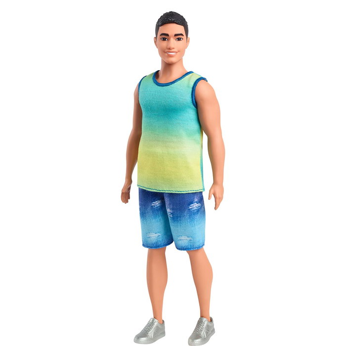 Barbie Ken Fashionista avec débardeur dégradé et short en jean