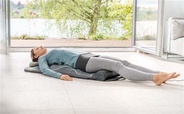 Beurer MG-280 - Coussin de massage électrique pour yoga et étirements avec 7 sacs d'air et design pliable