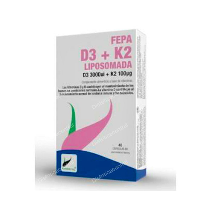 FEPADIET FEPA-VITAMINA D3+K2 liposomado 40capsules FEPADIET FEPA-VITAMINA D3+K2 liposomado 40capsules