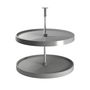Emuca Jeu de plateaux circulaires Shelvo pour meuble de cuisine, pour module de 800 mm, plastique et aluminium, Gris