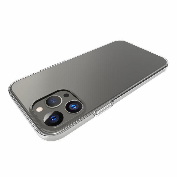 eSTUFF Coque TPU souple transparente pour iPhone 13 Pro Max avec protection totale et compatibilité Qi
