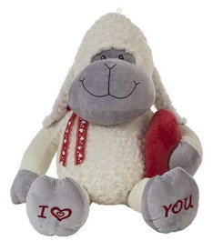 Creaciones Llopis Peluche mouton amour avec cœur 38 cm - Dès 3 ans