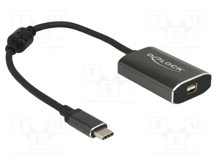 DELOCK Adaptateur USB C vers mini DisplayPort Noir DELOCK Adaptateur USB C vers mini DisplayPort Noir