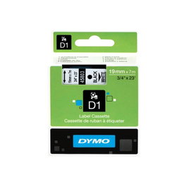 Dymo Ruban d'étiquetage D1 19 mm x 7 m noir sur blanc