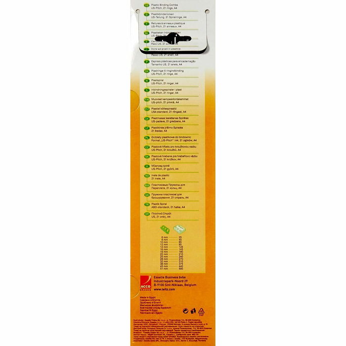 Peigne de reliure Leitz CombBind Noir Plastique (100 Unités)