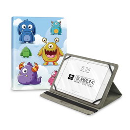 Subblim Housse Universelle Trendy Case pour Tablette 11 Pouces, Design Monsters, Folio, Protection Rayures, Multicolore