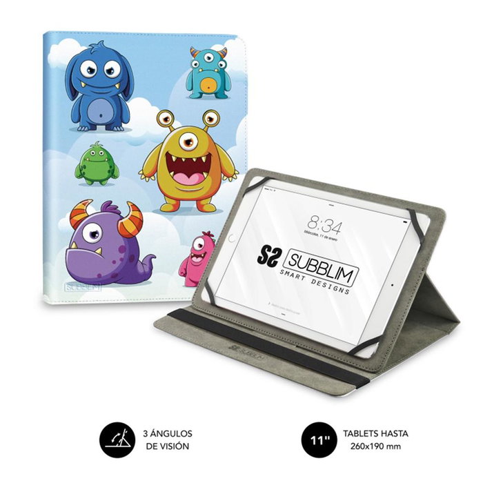 Subblim Housse Universelle Trendy Case pour Tablette 11 Pouces, Design Monsters, Folio, Protection Rayures, Multicolore Subblim Housse Universelle Trendy Case pour Tablette 11 Pouces, Design Monsters, Folio, Protection Rayures, Multicolore