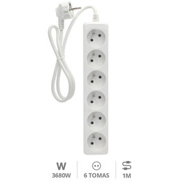 GSC Evolution Multiprise 6P (3x1.0mm) 1M Blanche