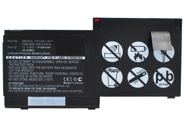 CoreParts Batterie pour HP, 45,95Wh, 11,1V, 4140mAh, Noir CoreParts Batterie pour HP, 45,95Wh, 11,1V, 4140mAh, Noir