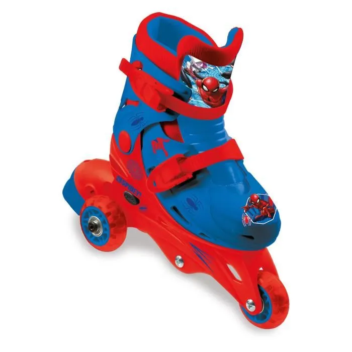 Mondo - Rollers en ligne 3 roues évolutifs Spider-Man pour enfants dès 3 ans