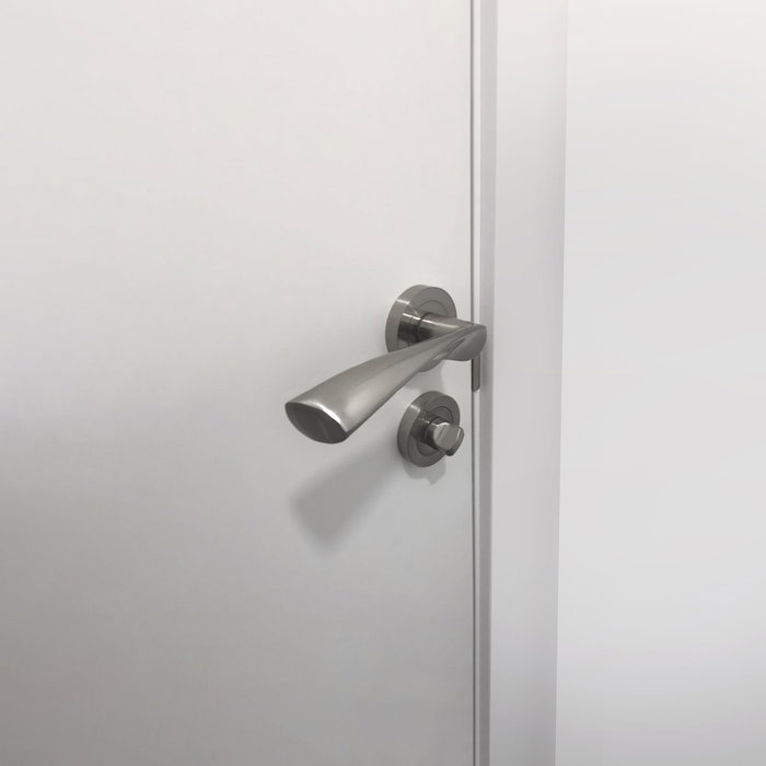 Emuca Lot de 5 condamnations avec rosace ronde pour portes intérieures, diamètre 50mm, Zamak, Nickel satiné Emuca Lot de 5 condamnations avec rosace ronde pour portes intérieures, diamètre 50mm, Zamak, Nickel satiné