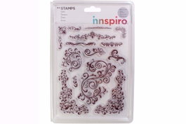 Innspiro Set de tampons acryliques Arabescos 14x18cm