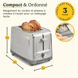 Cuisinart Core Collection Grille-pain 2 tranches Inox