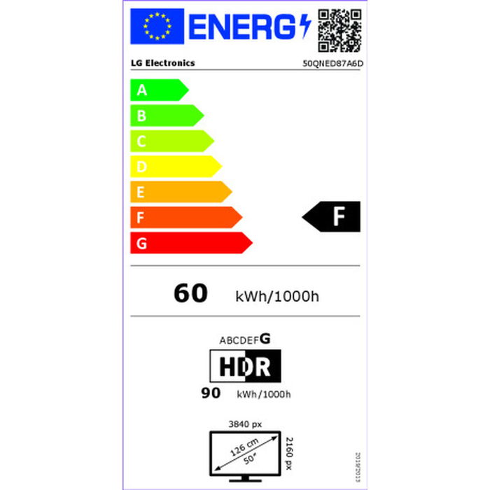 TV intelligente LG 50QNED87A6D 50" 4K Ultra HD LED HDR Edge-LED QNED TV intelligente LG 50QNED87A6D 50" 4K Ultra HD LED HDR Edge-LED QNED