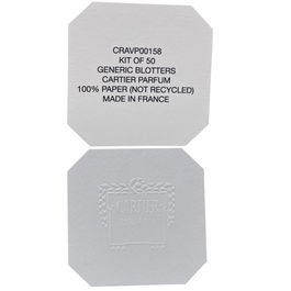 Cartier - Lot de 50 buvards parfumés, accessoires pour parfums unisexes