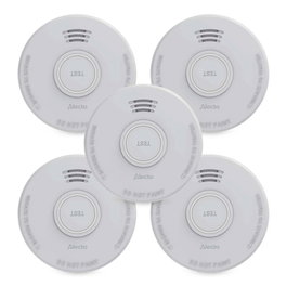 Alecto SD110 Lot de 5 Détecteurs de Fumée Blancs