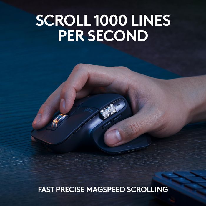 Logitech Ensemble MX Performance Combo MX Master 3S et MX Keys S avec Repose-Poignets MX, Souris et Clavier Sans Fil Bluetooth et USB pour PC