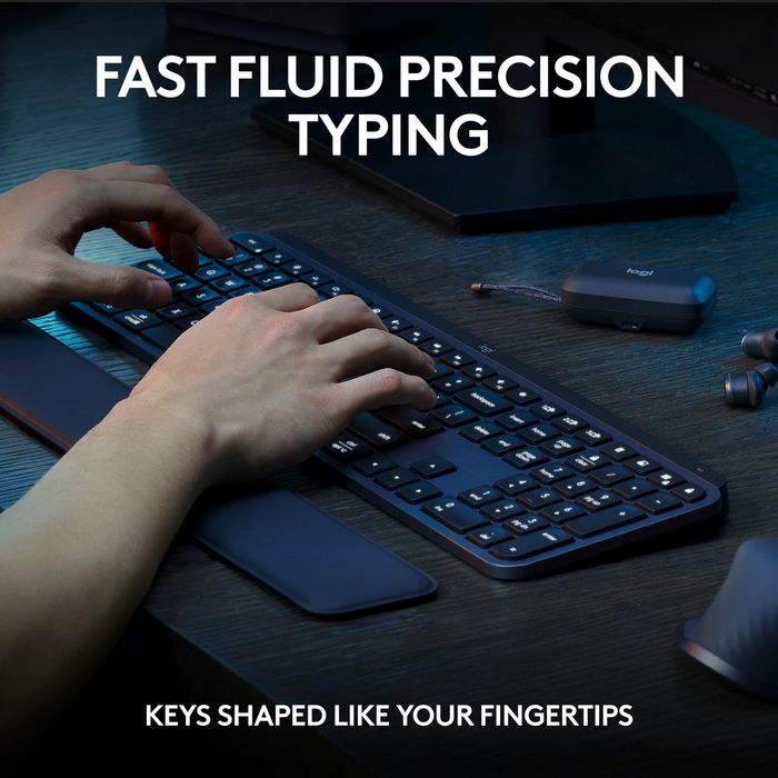Logitech Ensemble MX Performance Combo MX Master 3S et MX Keys S avec Repose-Poignets MX, Souris et Clavier Sans Fil Bluetooth et USB pour PC
