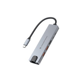 Conceptronic Hub USB 6 en 1 USB 3.2 Gen 2 Gris