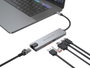 Conceptronic DONN29G Station d'accueil USB-C 10Gbps, HDMI 4K, 2x USB-A, Gigabit Ethernet, Gris