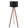 Kano Lampe de Sol Trépied Bois Orange