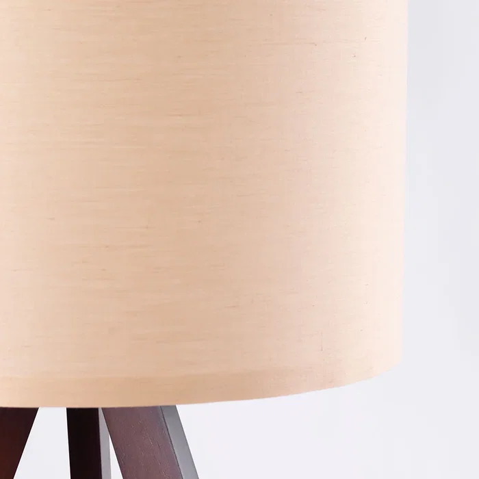 Kano Lampe de Sol Trépied Bois Orange