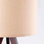 Kano Lampe de Sol Trépied Bois Orange