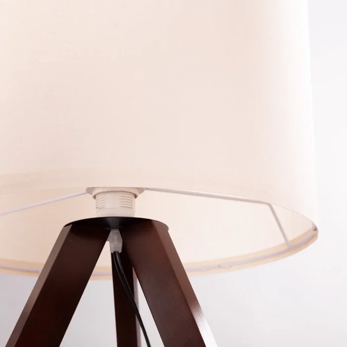 Kano Lampe de Sol Trépied Bois Orange