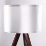 Kano Lampe de Sol Trépied Bois Orange