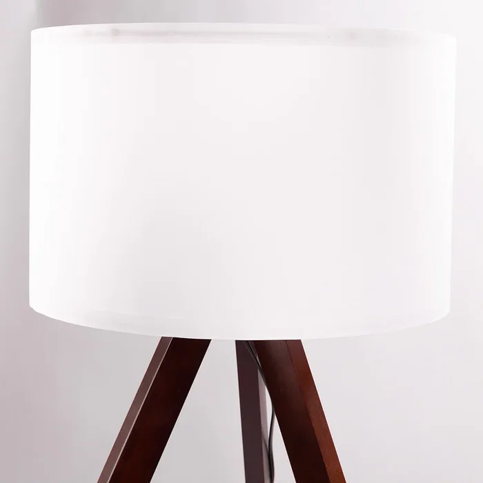 Kano Lampe de Sol Trépied Bois Orange