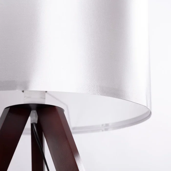 Kano Lampe de Sol Trépied Bois Orange