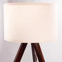 Kano Lampe de Sol Trépied Bois Orange