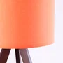 Kano Lampe de Sol Trépied Bois Orange