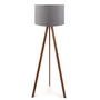 Kano Lampe de Sol Trépied Bois Orange
