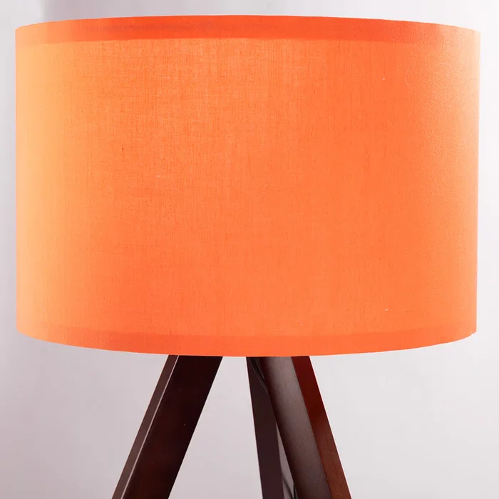 Kano Lampe de Sol Trépied Bois Orange