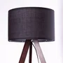 Kano Lampe de Sol Trépied Bois Orange