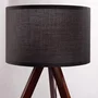 Kano Lampe de Sol Trépied Bois Orange