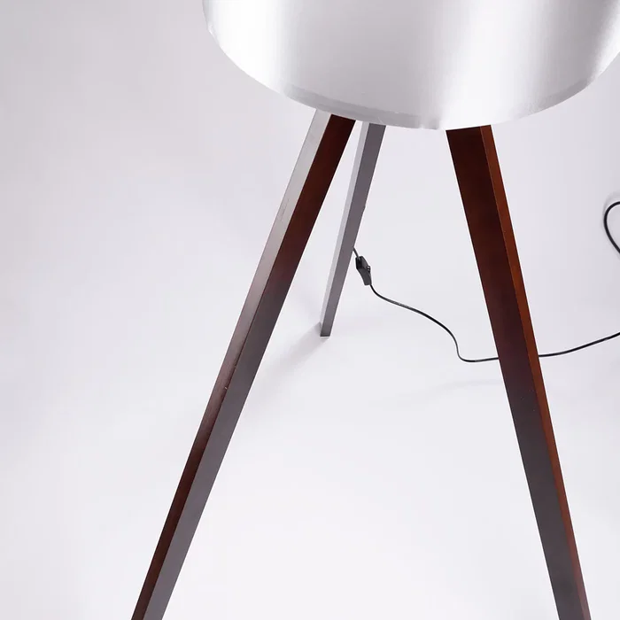 Kano Lampe de Sol Trépied Bois Orange
