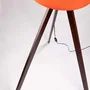 Kano Lampe de Sol Trépied Bois Orange