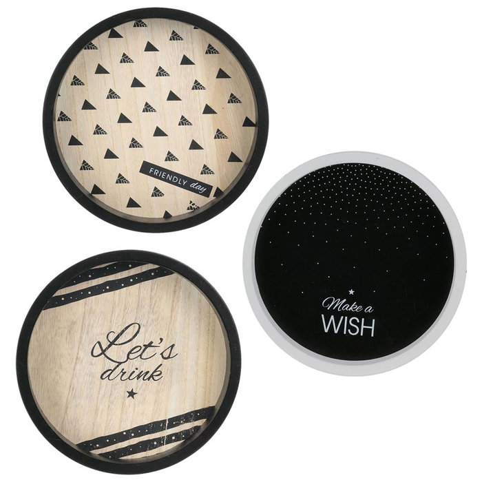 Totally Addict Plateau en bois rond 20 cm