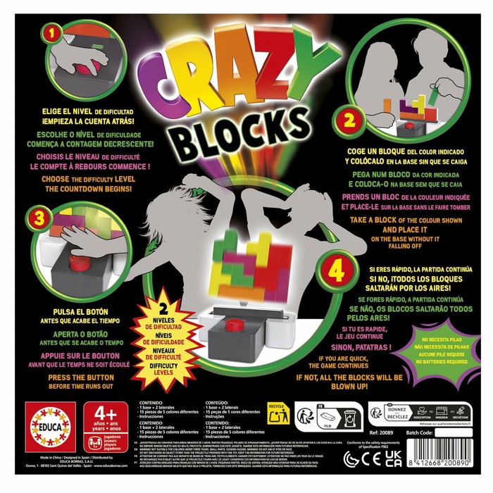 Educa Crazy Blocks - 15 blocs colorés