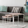 Home Deco Factory Set de 3 tables gigognes carrées