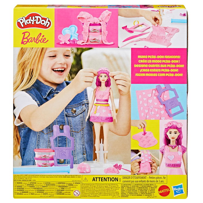 Barbie et Play-Doh G1354 - Kit créatif de styliste de mode avec pâte à modeler pour enfants à partir de 5 ans
